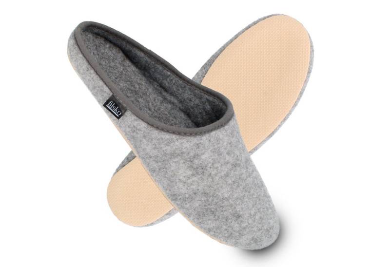 filsko Abisko Filzpantoffeln Damen Herren Hausschuh Filzpantoffeln, Leichtgewicht, Gästehausschuhe, Slip-On, Gummisohle von filsko