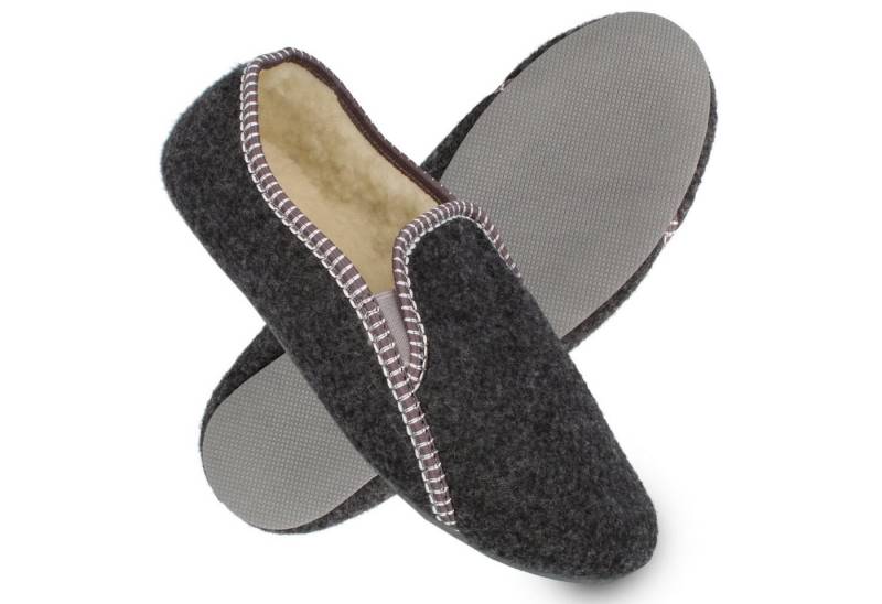 filsko Balk Herren mit Gummisohle Filzhausschuhe, federleicht & bequem Hausschuh von filsko