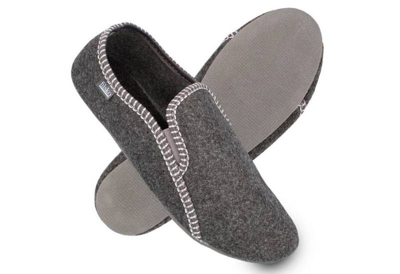 filsko Balk Herren mit Gummisohle Filzhausschuhe, federleicht & bequem Hausschuh von filsko