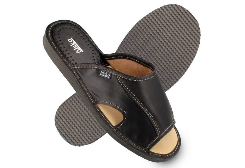 filsko Bleik offene Leder Herren Hausschuh Premium EVA-Sohle von filsko