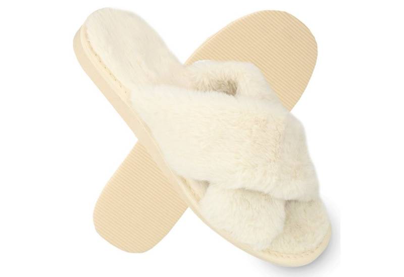 filsko Kitzbühel Damen Plüsch Hausschuhe Plüsch, Überkreuz-Design, flauschig von filsko