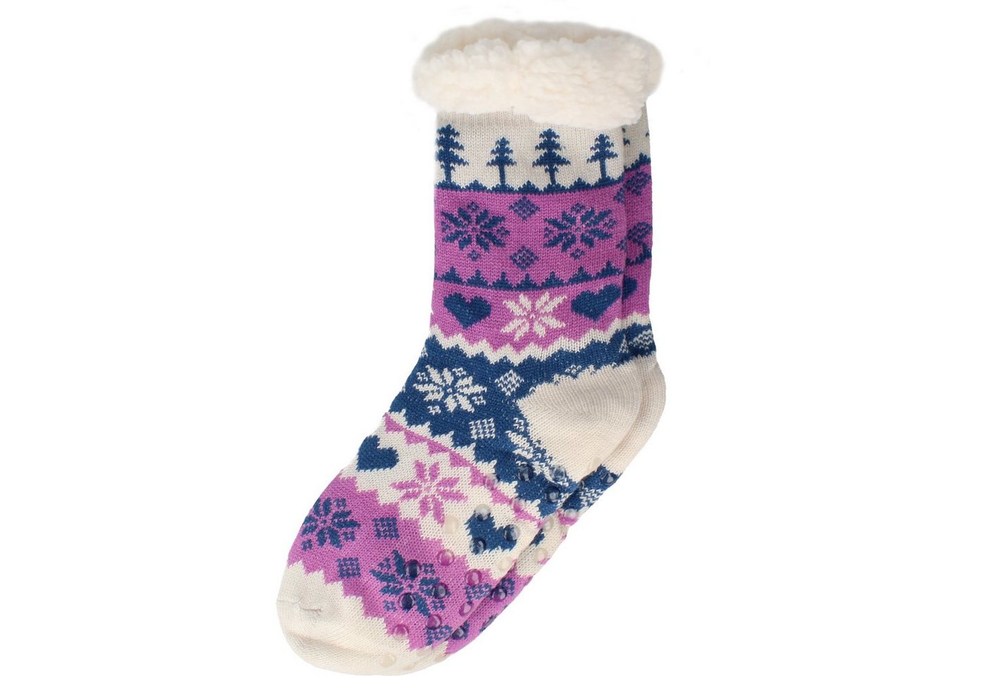 filsko Komfortsocken Socken mit Teddy Fell gefüttert mit Weihnachtsmotiven von filsko