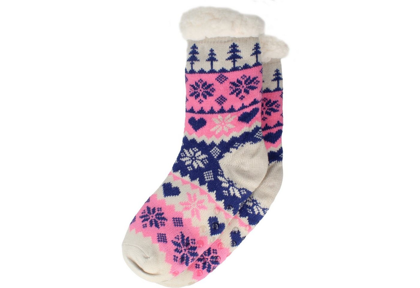 filsko Komfortsocken Socken mit Teddy Fell gefüttert mit Weihnachtsmotiven von filsko