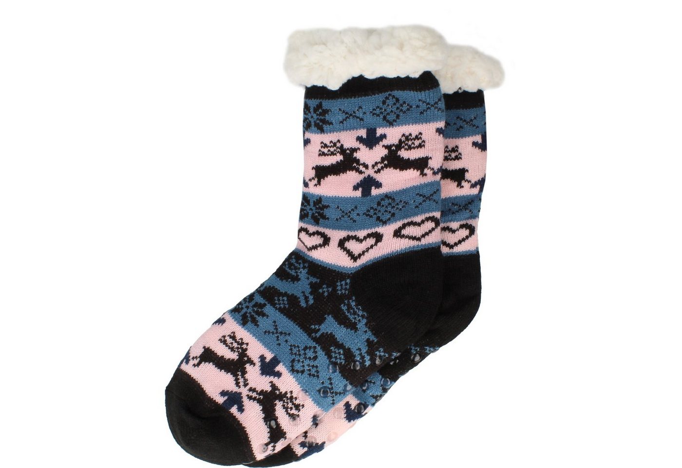 filsko Komfortsocken Socken mit Teddy Fell gefüttert mit Weihnachtsmotiven von filsko