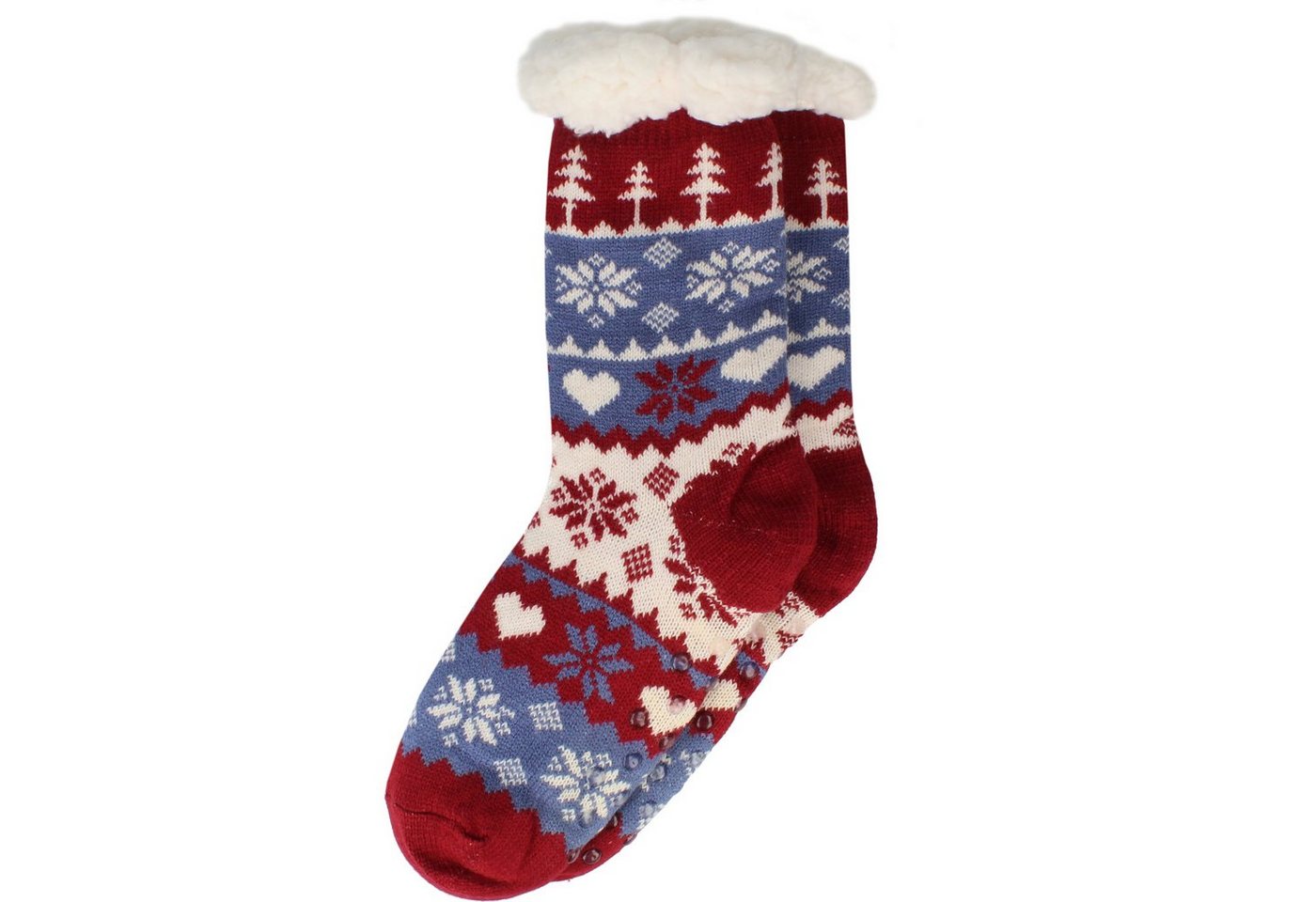 filsko Komfortsocken Socken mit Teddy Fell gefüttert mit Weihnachtsmotiven von filsko