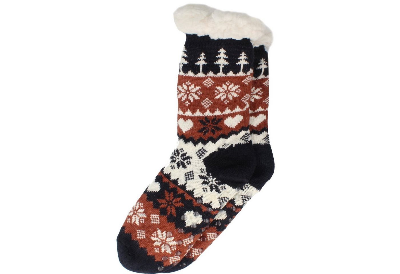 filsko Komfortsocken Socken mit Teddy Fell gefüttert mit Weihnachtsmotiven von filsko