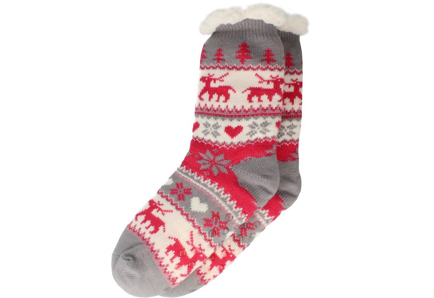 filsko Komfortsocken Socken mit Teddy Fell gefüttert mit Weihnachtsmotiven von filsko