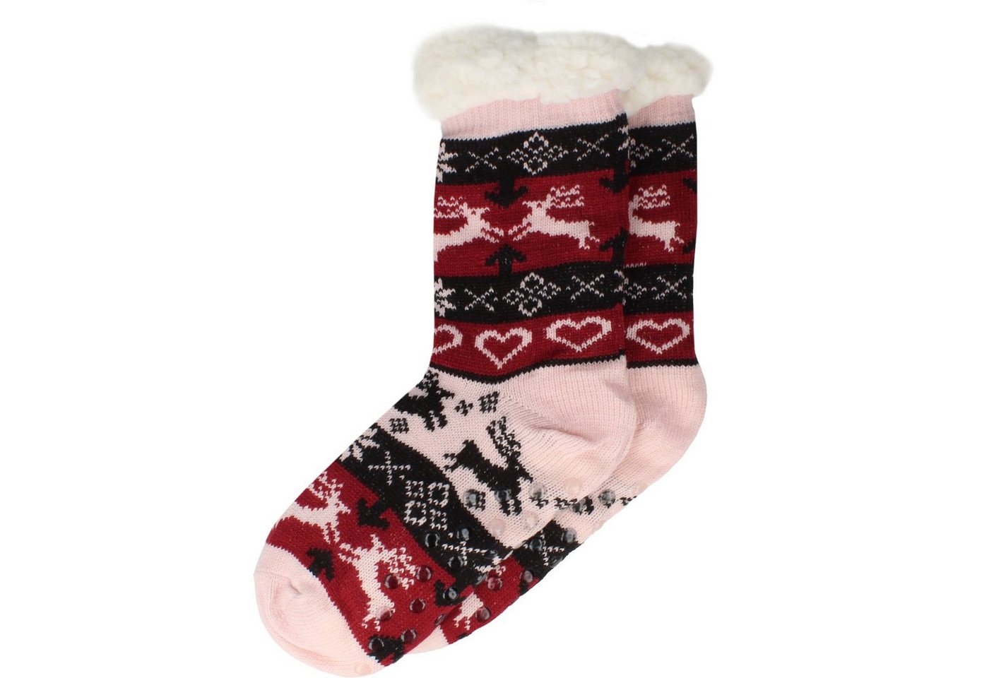 filsko Komfortsocken Socken mit Teddy Fell gefüttert mit Weihnachtsmotiven von filsko