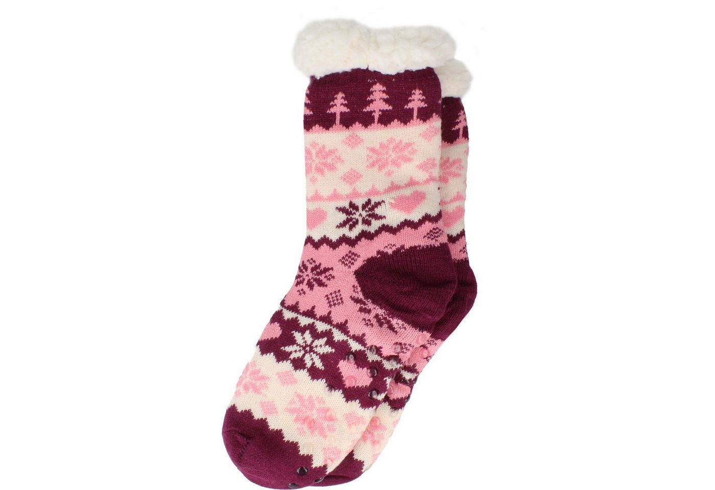 filsko Komfortsocken Socken mit Teddy Fell gefüttert mit Weihnachtsmotiven von filsko