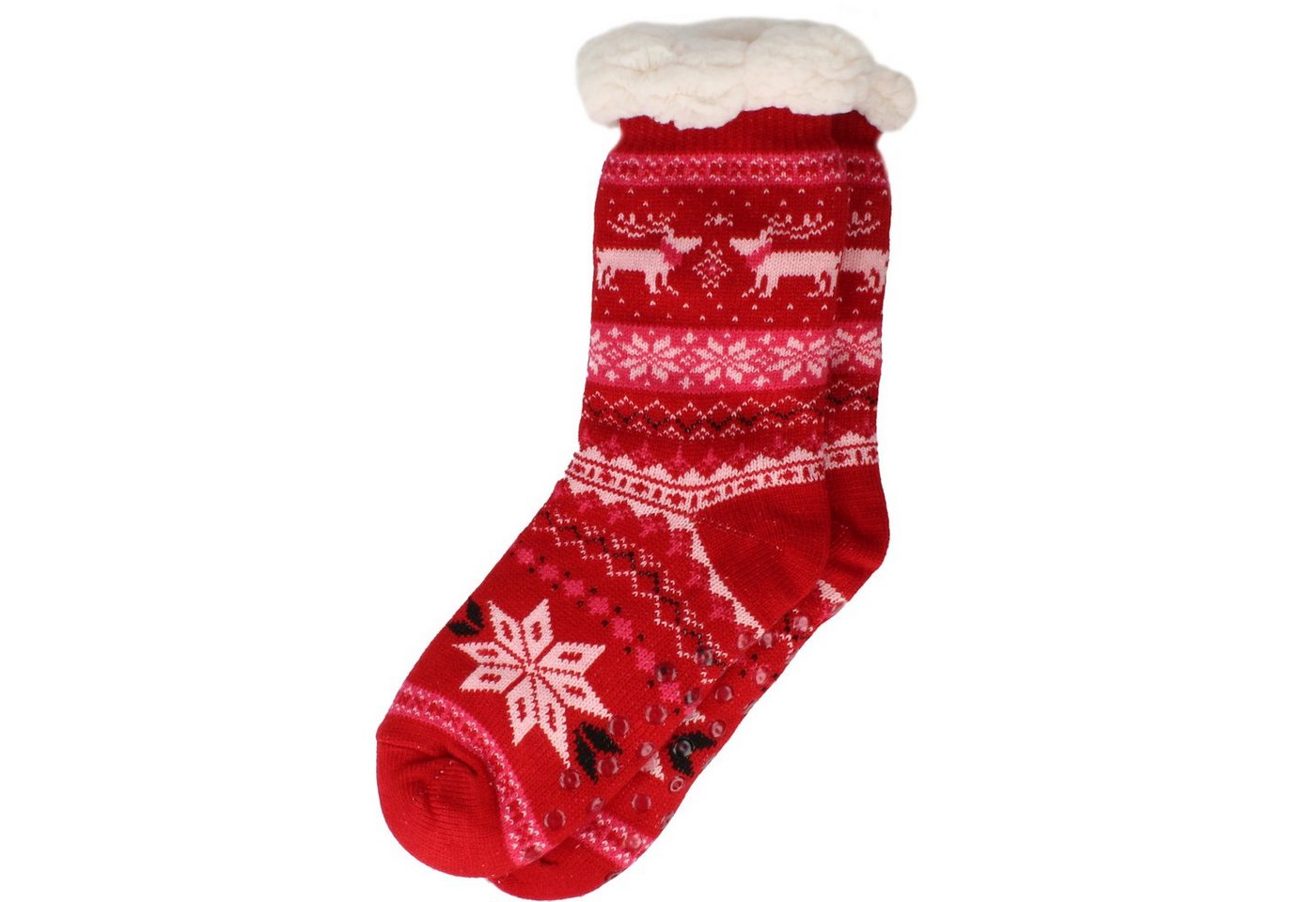 filsko Komfortsocken Socken mit Teddy Fell gefüttert mit Weihnachtsmotiven von filsko