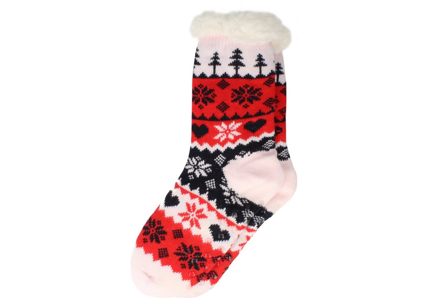 filsko Komfortsocken Socken mit Teddy Fell gefüttert mit Weihnachtsmotiven von filsko
