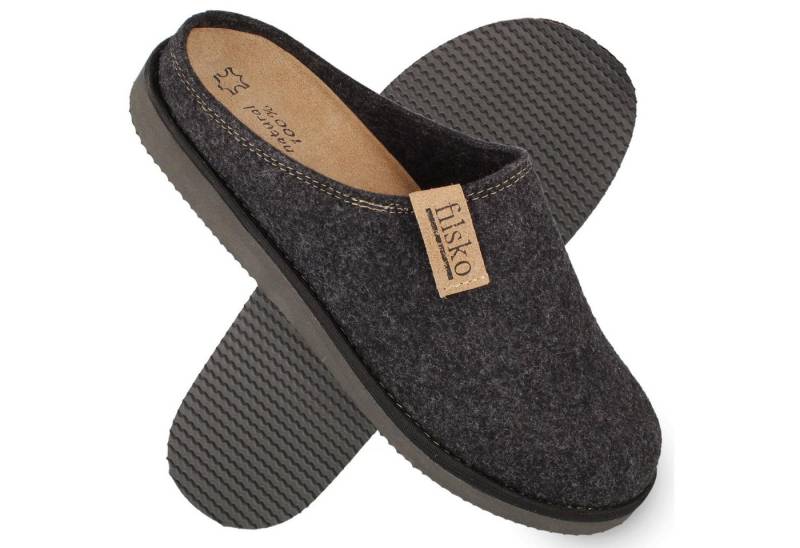 filsko Langayo Damen und Herren Hausschuh (1 Paar) Slip-On, Herausnehmbare Innensohle, Easy-Filz, EVA-Sohle von filsko