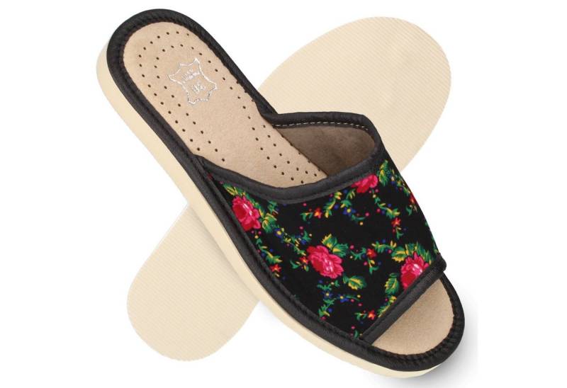 filsko Lorient Damen Hausschuh Retro-Blumenmuster, Slip-On von filsko
