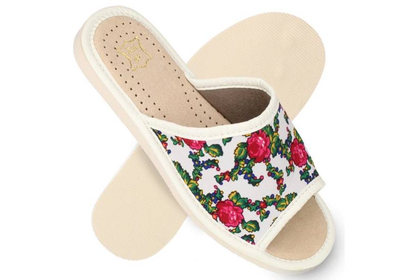 filsko Lorient Damen Hausschuh Retro-Blumenmuster, Slip-On von filsko