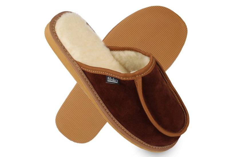 filsko Lunde Kuschelige Winter Pantoffeln für Damen und Herren Hausschuh von filsko