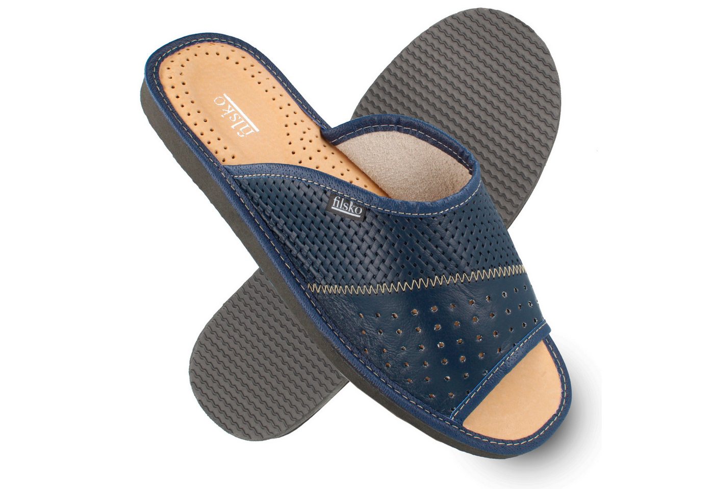 filsko Veere Herren offen aus Leder Hausschuh Lederschuhe filsko Veere Herren offen aus Leder Hausschuh Lederschuhe von filsko