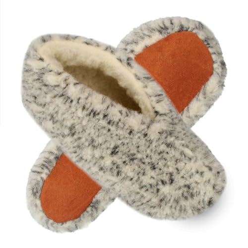 filsko Wollsocken Hausschuhe Unisex | in grau Uddevalla | Winterhausschuhe aus Schafwolle | reicht bis zum Knöchel | Komfortweite J | Damen | EU-Schuhgröße 39 von filsko