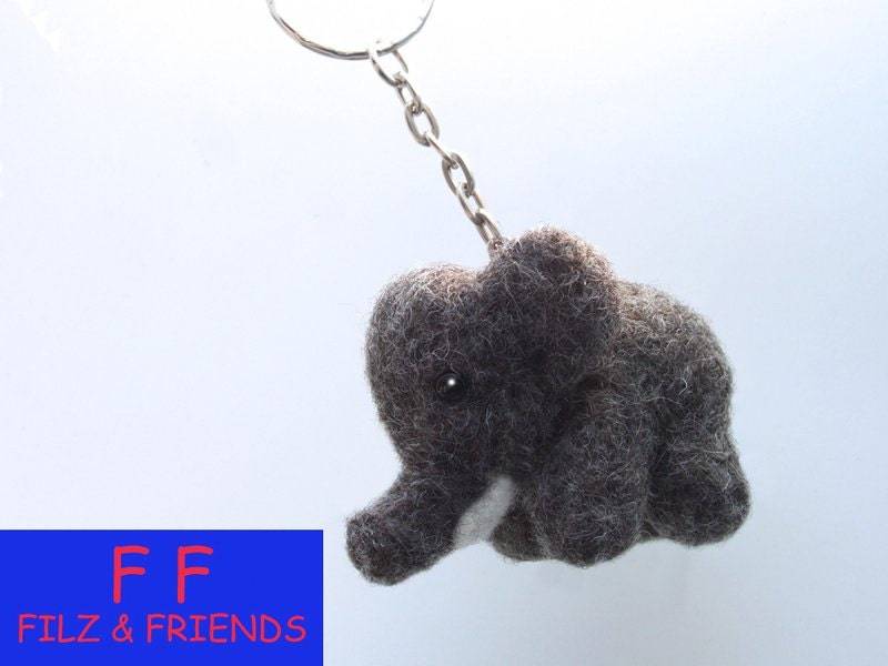 Elefant Schlüsselanhänger Fanta Elefant Schlüsselanhänger Fanta von filzundfriends