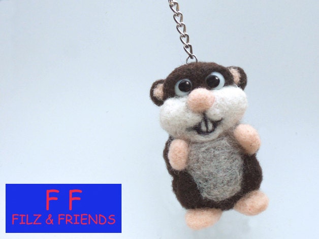 Hamster Autospiegel/Schlüssel - Anhänger Unikat Hamster Autospiegel/Schlüssel - Anhänger Unikat von filzundfriends
