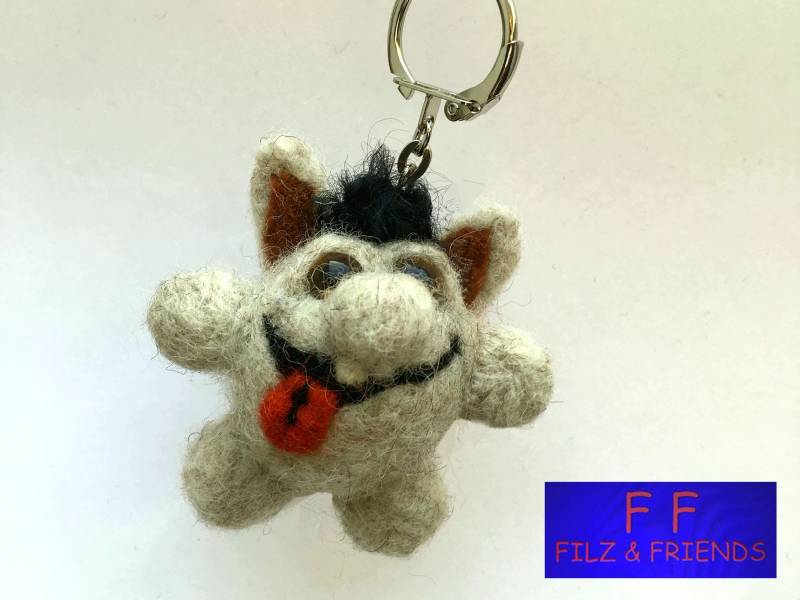 Monster Schlüsselanhänger, Zweizahn-Raff Monster Schlüsselanhänger, Zweizahn-Raff von filzundfriends