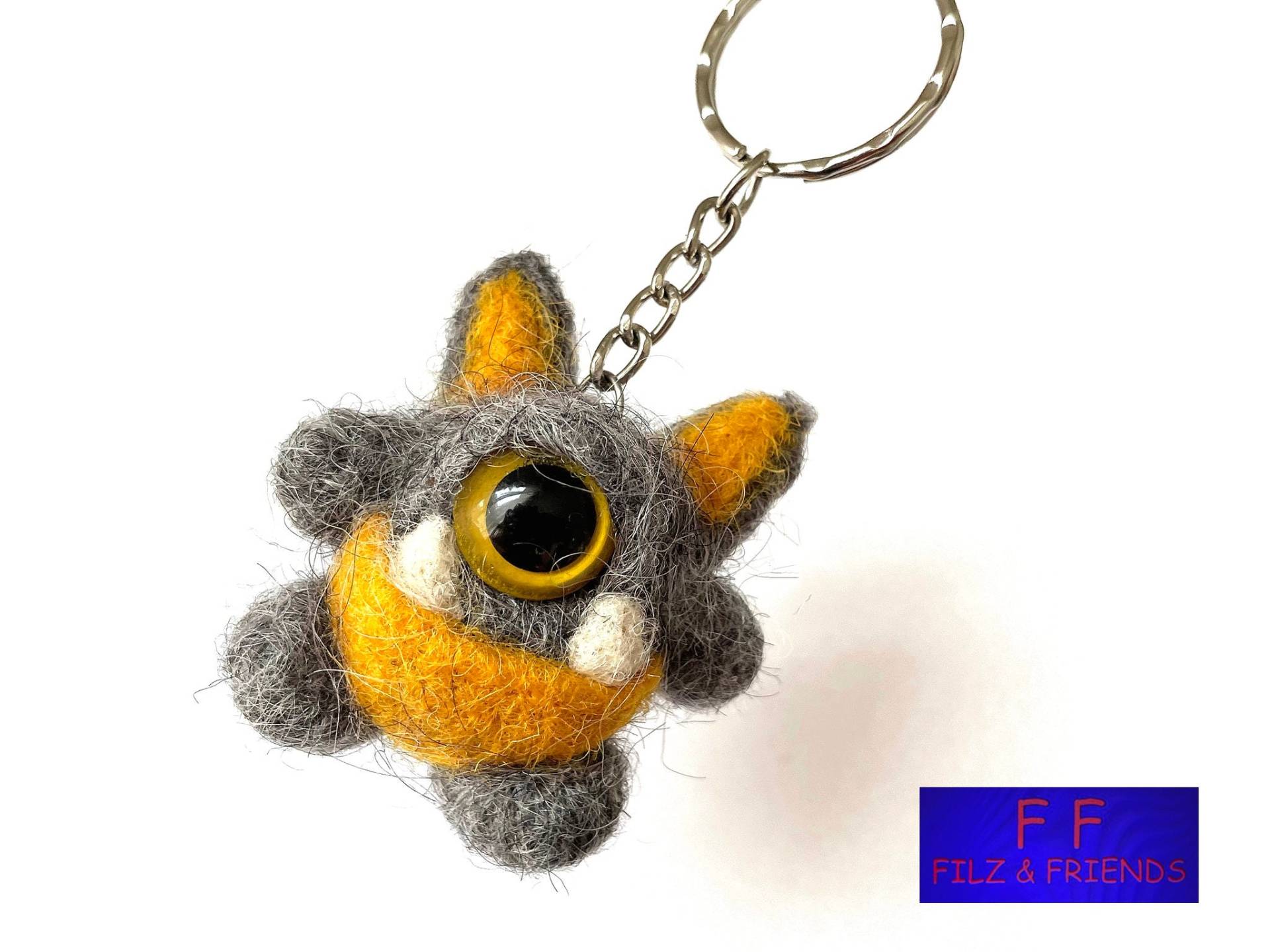 Monster Schlüsselanhänger Gelb-Beisserchen Monster Schlüsselanhänger Gelb-Beisserchen von filzundfriends