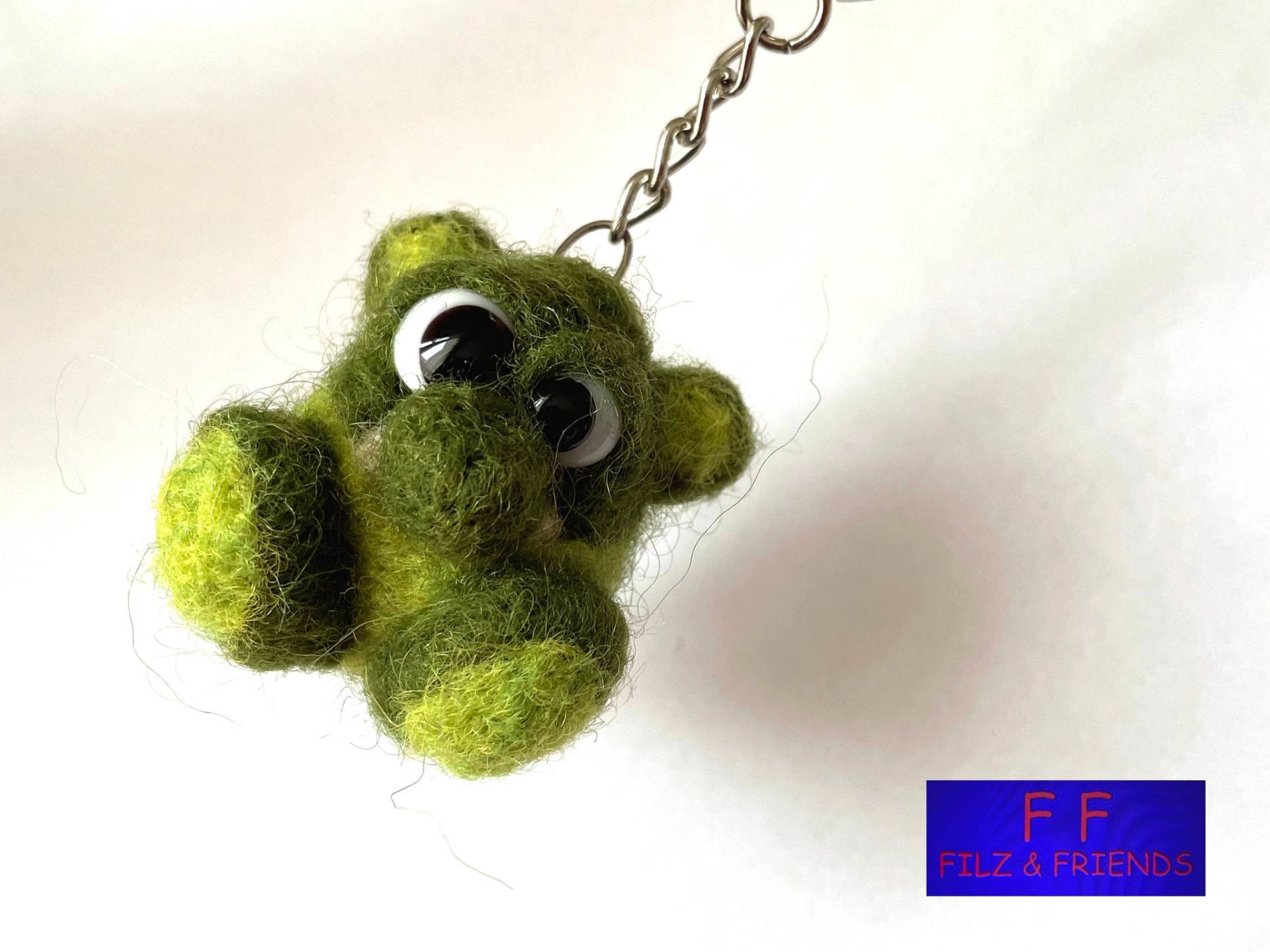Monster Schlüsselanhänger Grossnasiger Grünling Monster Schlüsselanhänger Grossnasiger Grünling von filzundfriends