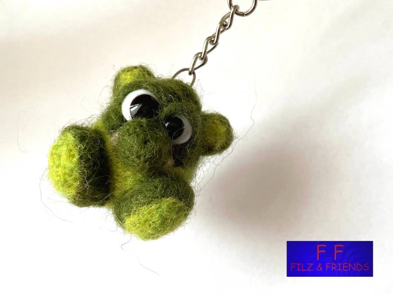 Monster Schlüsselanhänger Grossnasiger Grünling Monster Schlüsselanhänger Grossnasiger Grünling von filzundfriends