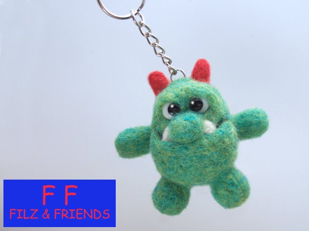 Monster Schlüsselanhänger Unikat Filz Monster Schlüsselanhänger Unikat Filz von filzundfriends