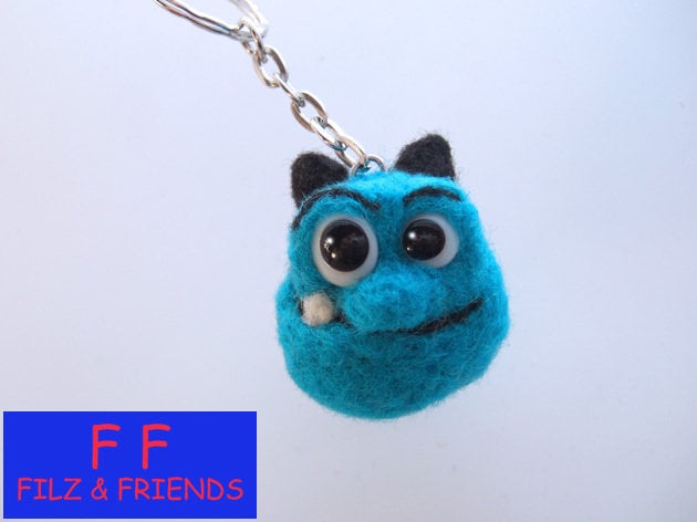 Schlüsselanhänger, Blau-Zahn-Beiss Schlüsselanhänger, Blau-Zahn-Beiss von filzundfriends