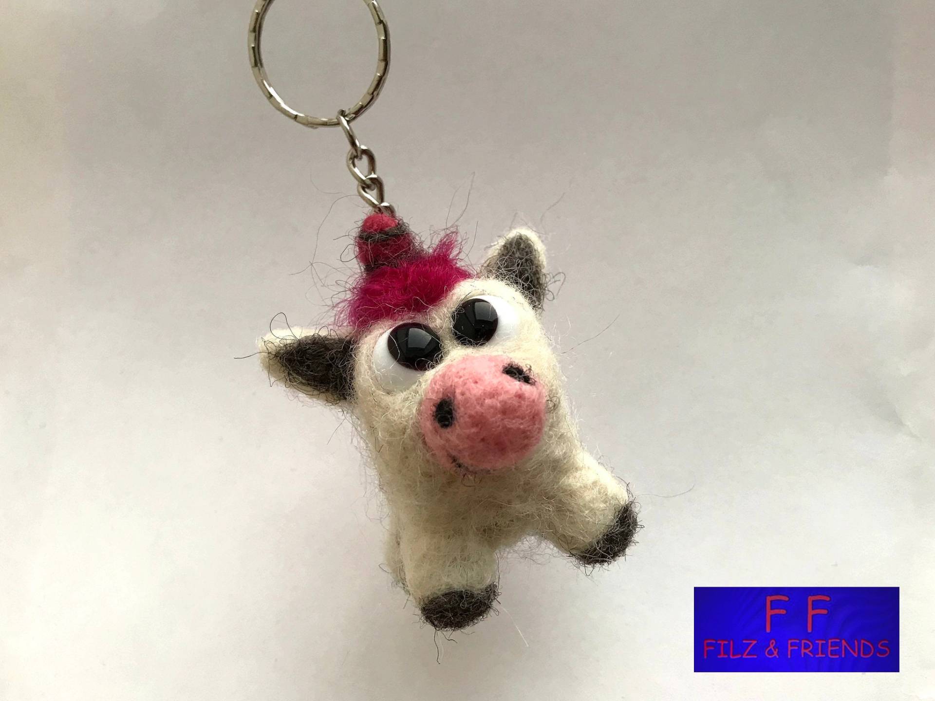 Schlüsselanhänger Einhorn Schlüsselanhänger Einhorn von filzundfriends
