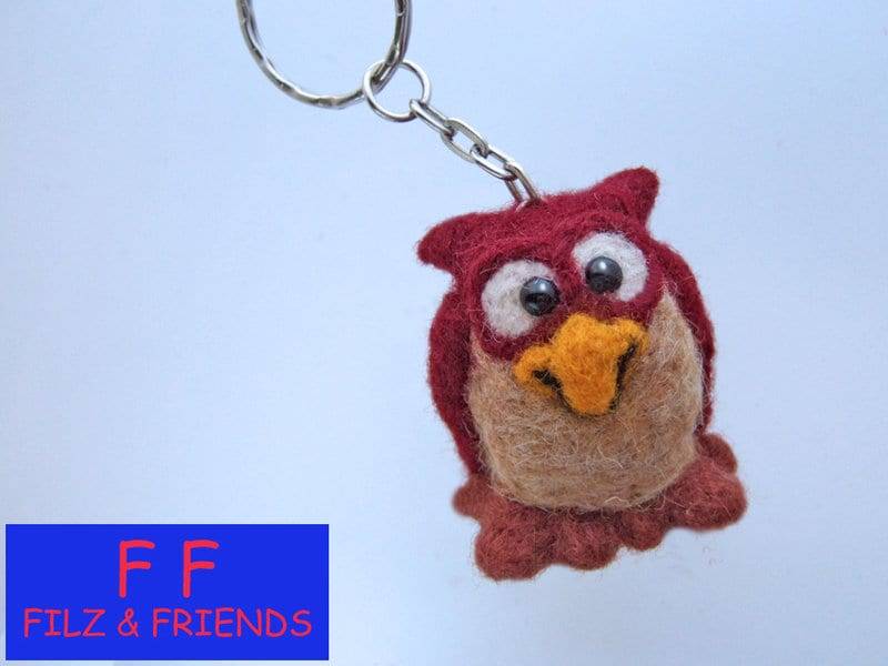 Schlüsselanhänger Eule U(HLrich Schlüsselanhänger Eule U(HLrich von filzundfriends