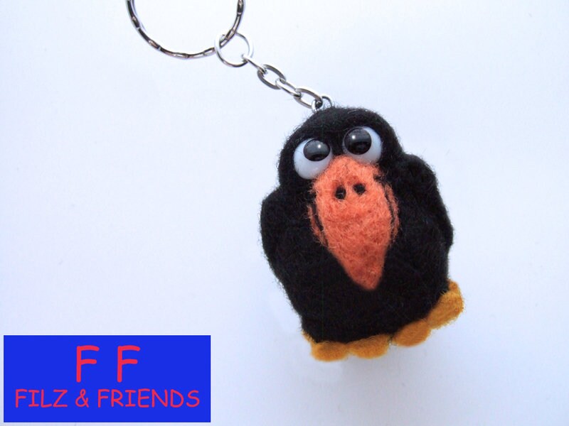 Schlüsselanhänger Rabe Schwarzrock Schlüsselanhänger Rabe Schwarzrock von filzundfriends