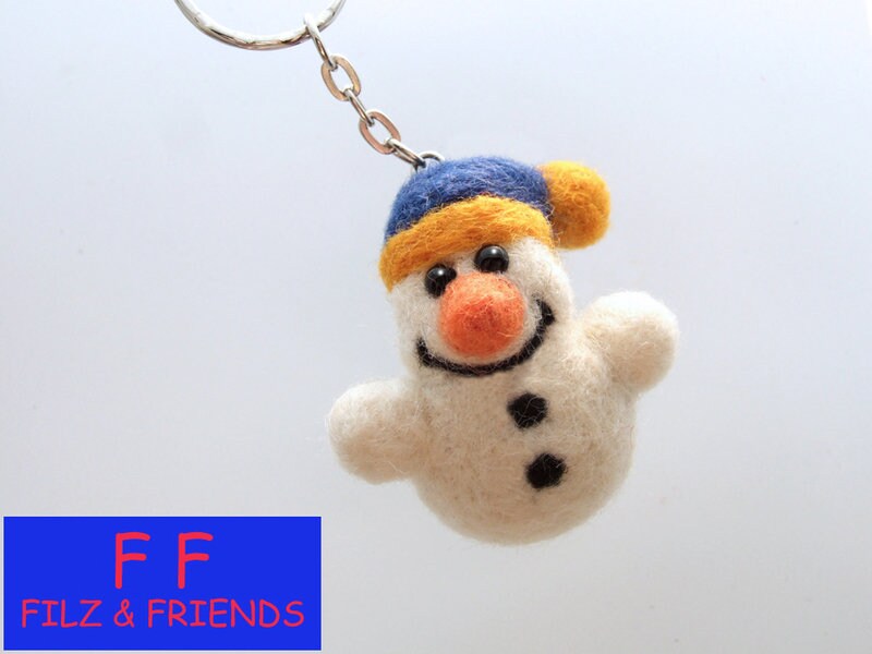Schlüsselanhänger Schneemann Frosti Schlüsselanhänger Schneemann Frosti von filzundfriends