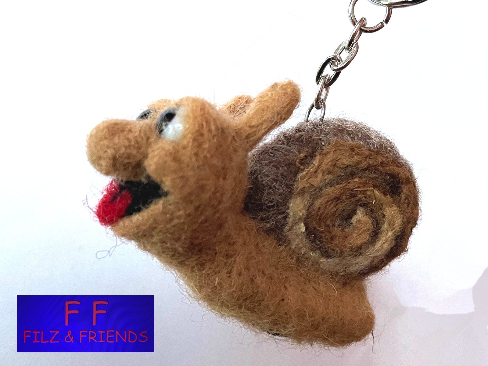 Schnecke Schlüsselanhänger Schnecke Schlüsselanhänger von filzundfriends