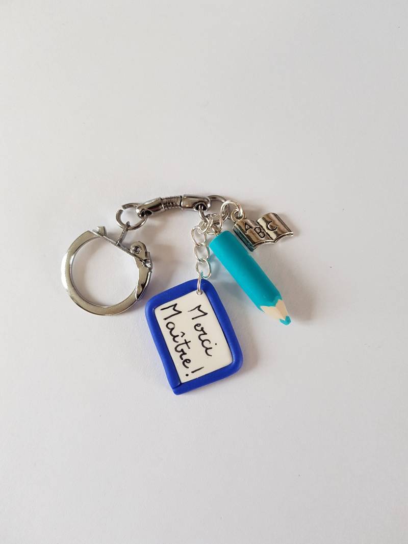 Lehrergeschenk, Danke Lehrer, Geschenk Mann, Schulgeschenk, Schlüsselanhänger, Toller Fimo-Paste von fimorelie