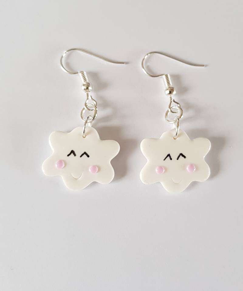 Wolkenohrringe, Kawaii-Ohrringe, Kinderohrringe, Wolkenschmuck, Fimo von fimorelie