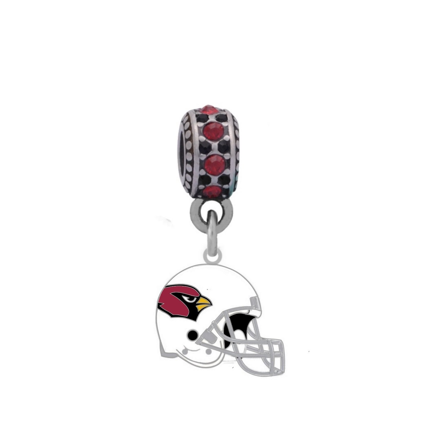 Arizonacardinals Helmet Charm Kompatibel Mit Pandora Style Armbändern. Kann Auch Als Halskette Getragen Werden | Inkl von finaltouchgiftsco