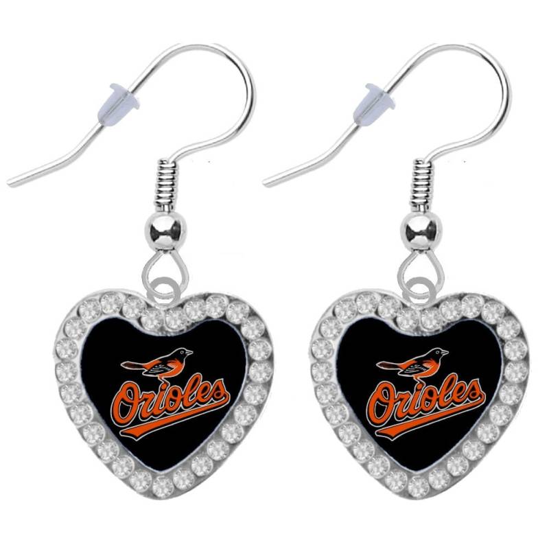 Baltimore Orioles Crystal Herz Ohrringe von finaltouchgiftsco