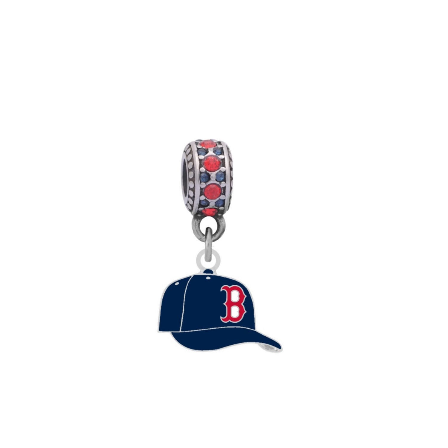 Boston Red Sox Cap Charm Kompatibel Mit Pandora Style Armbändern. Kann Auch Als Halskette Getragen Werden | Inkl von finaltouchgiftsco