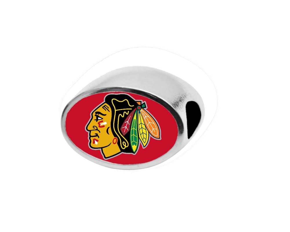 Chicago Blackhawks Bead Kompatibel Mit Pandora Style Armbändern von finaltouchgiftsco