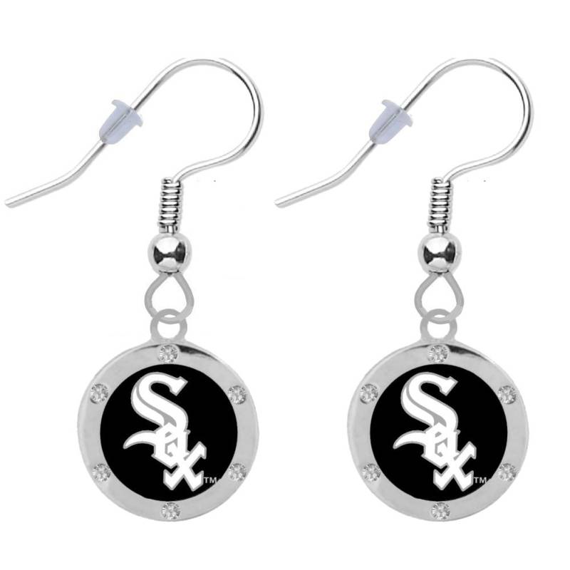 Chicago White Sox Kristall Ohrringe von finaltouchgiftsco