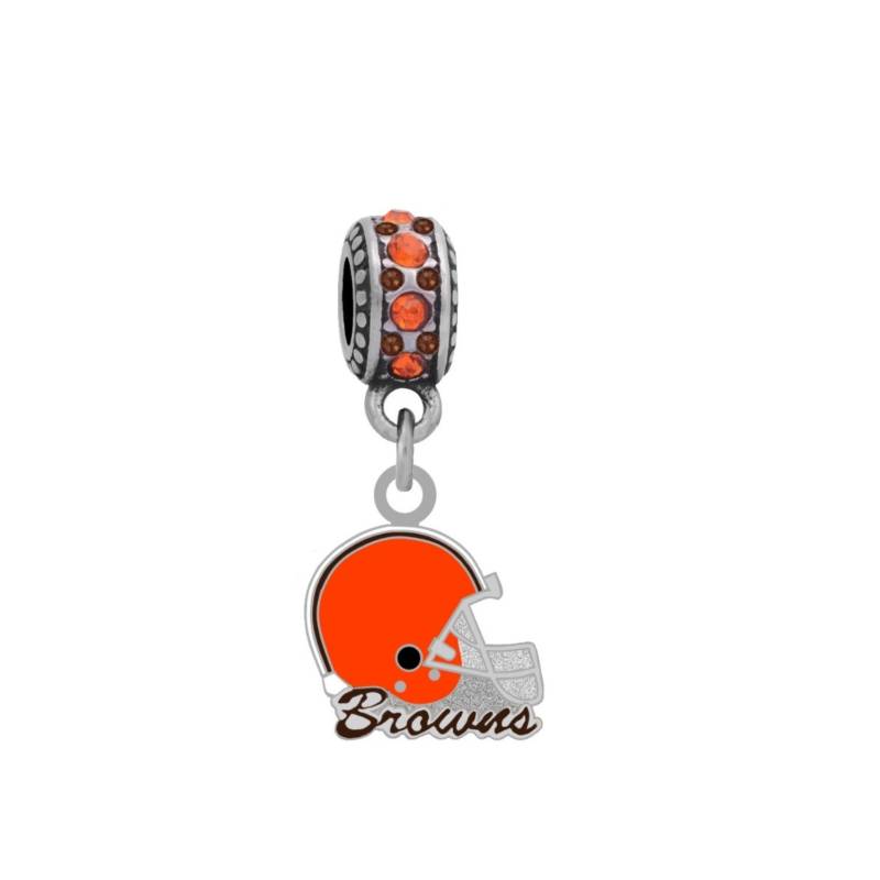 Cleveland Browns Helmet Charm Anhänger Kompatibel Mit Pandora Style Armbändern. Kann Auch Als Halskette Getragen Werden | Inkl von finaltouchgiftsco