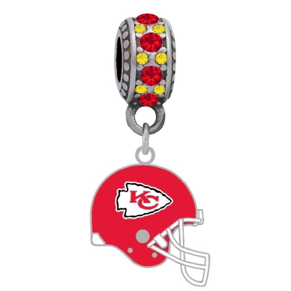 Kansas City Chiefs Helm Charm Anhänger Kompatibel Mit Pandora Style Armbändern. Kann Auch Als Halskette Getragen Werden | Inkl von finaltouchgiftsco