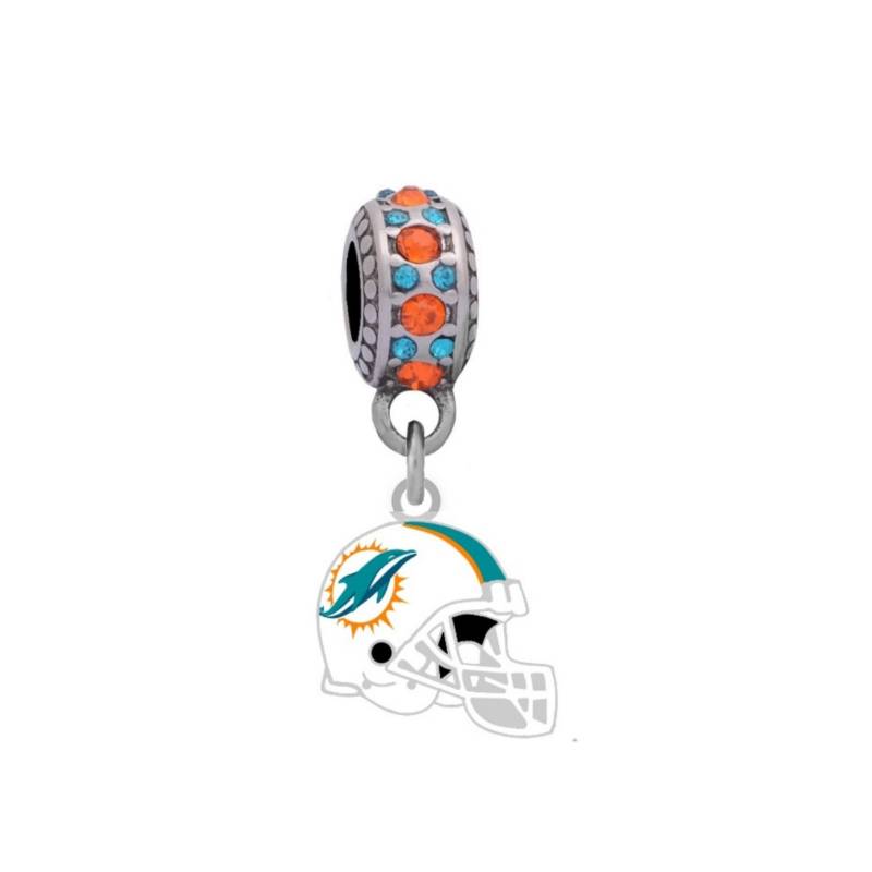 Miami Dolphins Helmet Charm Kompatibel Mit Pandora Style Armbänder. Kann Auch Als Halskette Getragen Werden | Inkl von finaltouchgiftsco
