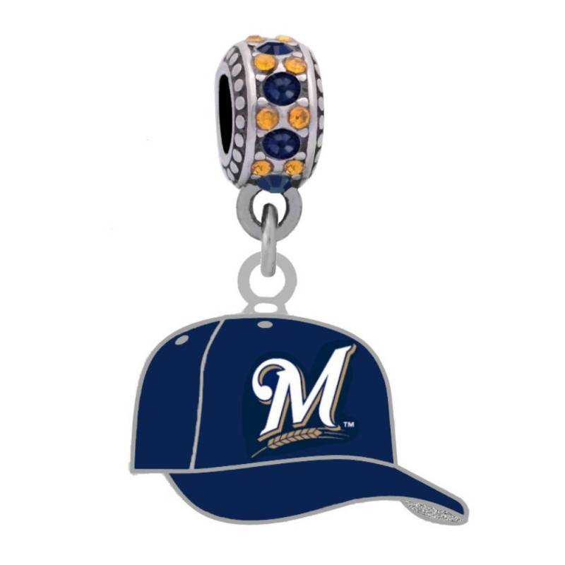 Milwaukee Brewers Cap Anhänger Kompatibel Mit Pandora Style Armbändern. Kann Auch Als Halskette Getragen Werden | Inkl von finaltouchgiftsco
