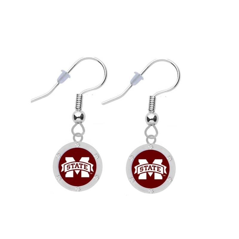 Mississippi State Kristall Ohrringe von finaltouchgiftsco