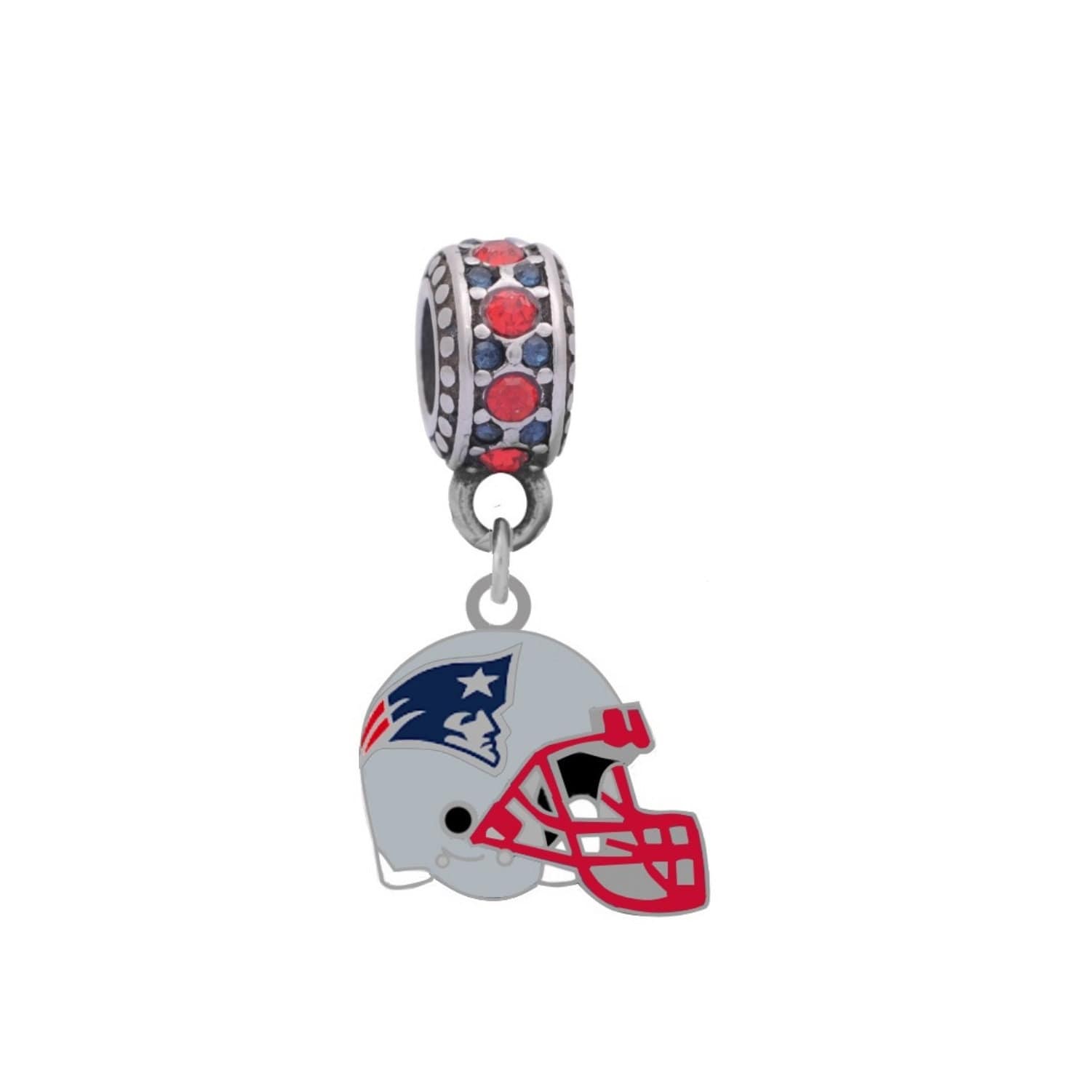 New England Patriots Helm-Anhänger, Kompatibel Mit Pandora-Armbändern. Kann Auch Als Halskette Getragen Werden | Inkl von finaltouchgiftsco