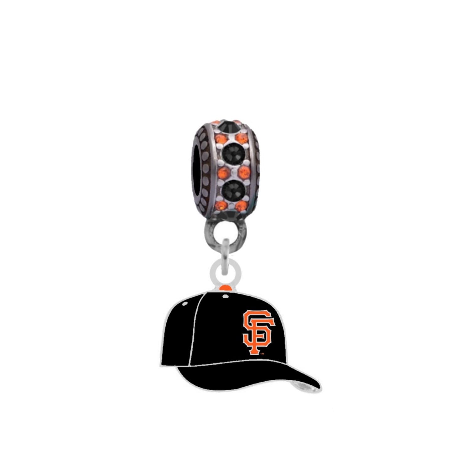 San Francisco Giants Cap Charm Kompatibel Mit Pandora Style Armbändern. Kann Auch Als Halskette Getragen Werden | Inkl von finaltouchgiftsco