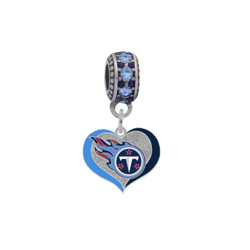 Tennessee Titans Swirl Herz Anhänger Kompatibel Mit Pandora Style Armbändern von finaltouchgiftsco