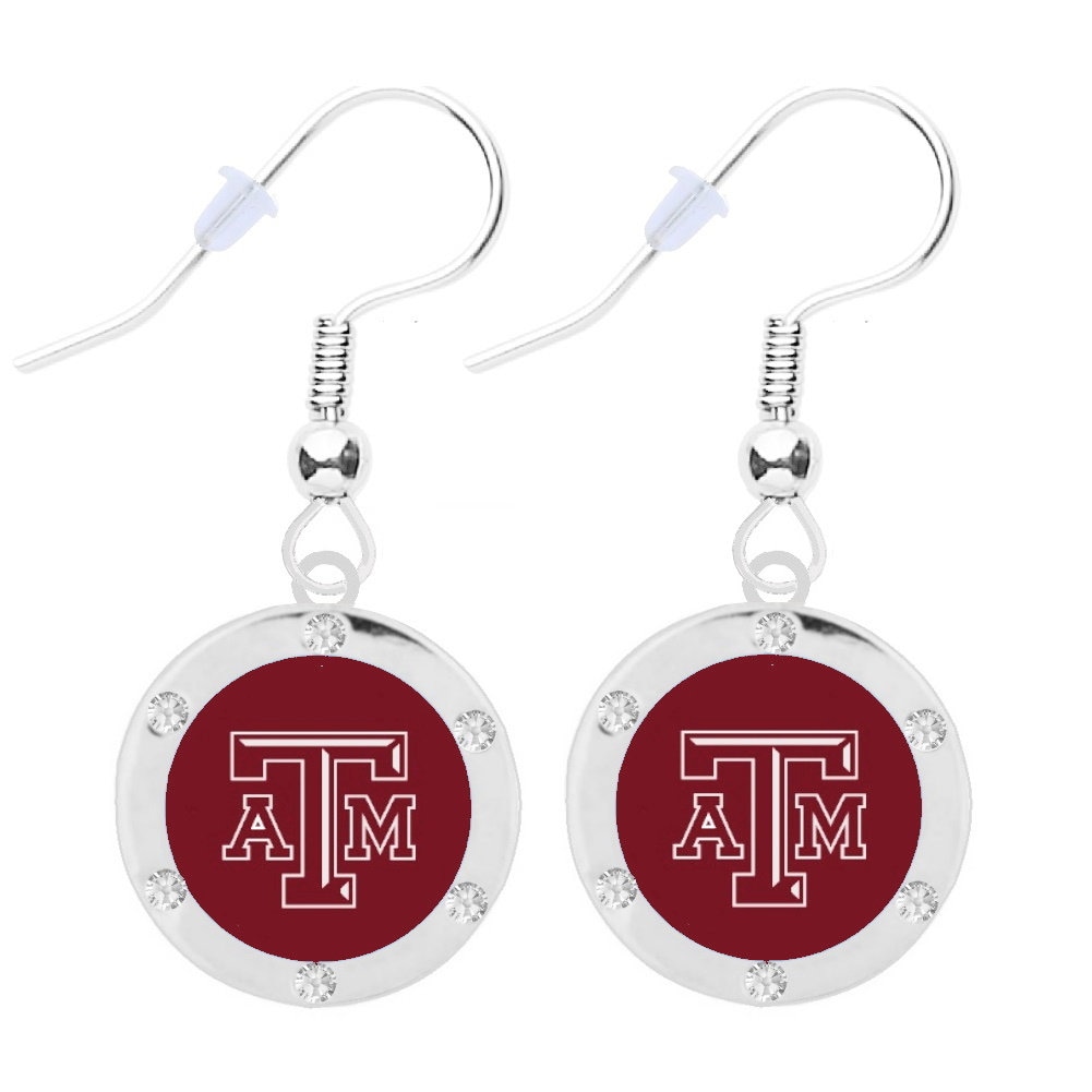 Texas A&m University Crystal Ohrringe von finaltouchgiftsco